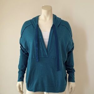 Eddie Bauer Womens XL Teal V-Neck Pullover